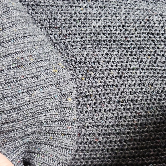 Merona womens top sweater high low tunic turtleneck Heather gray ish small - Picture 3 of 12